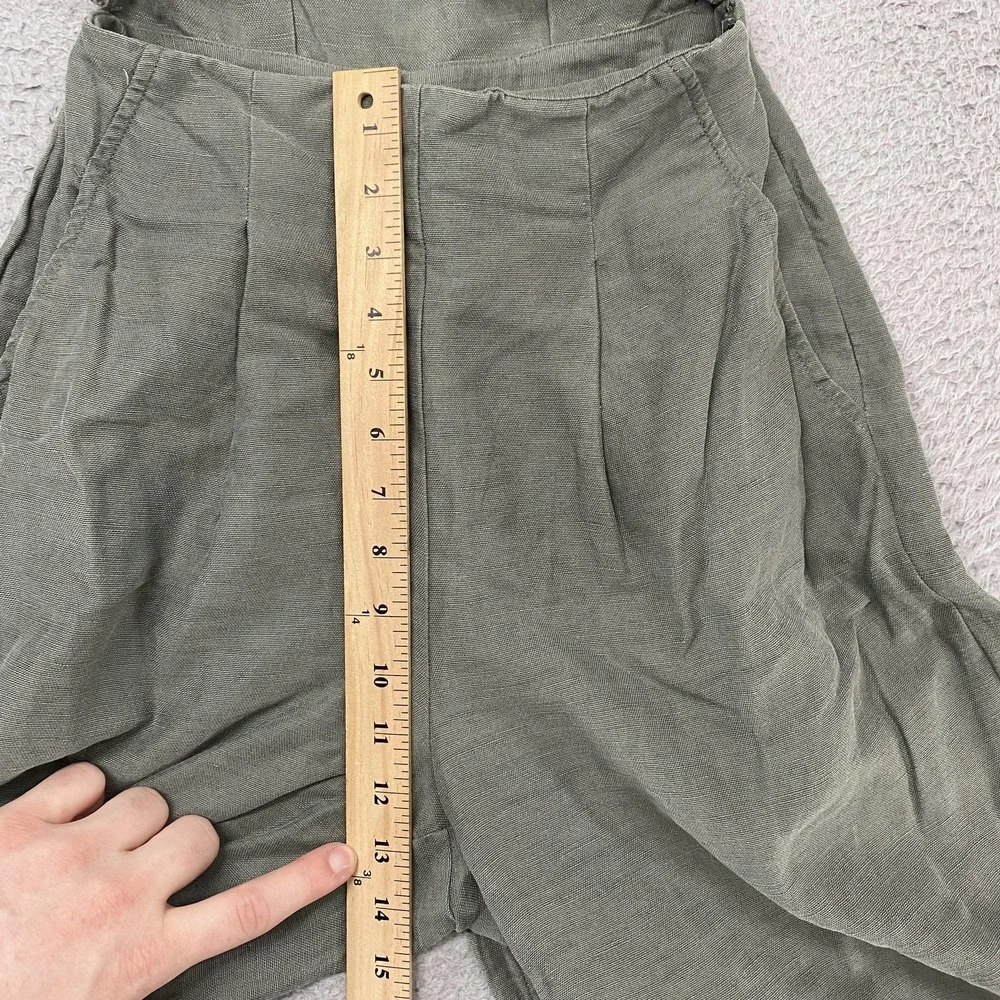 Wilfred Jumpsuit Womens 0 Aritzia Brax V Neck‎ Wide Leg Cutout Linen Ankle